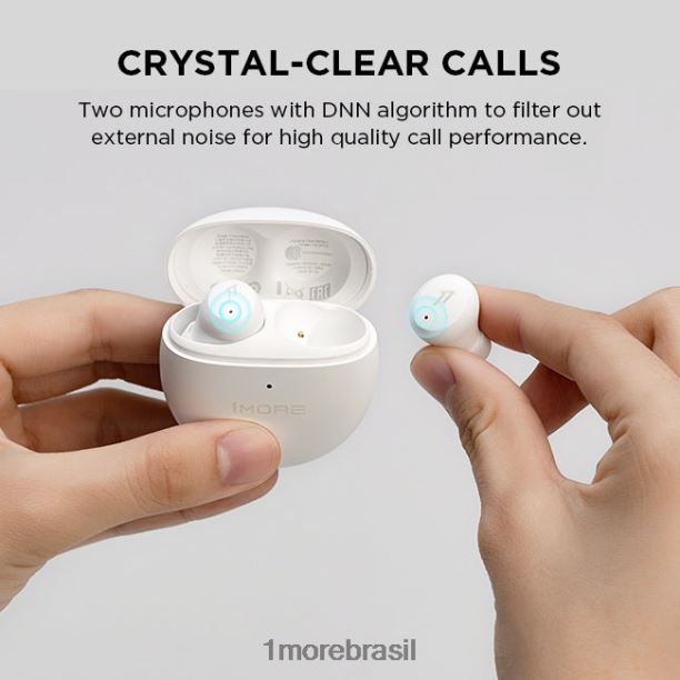 1MORE comfobuds mini fones de ouvido sem fio verdadeiros com cancelamento de ruído PRPTD10 mica branca fones de ouvido