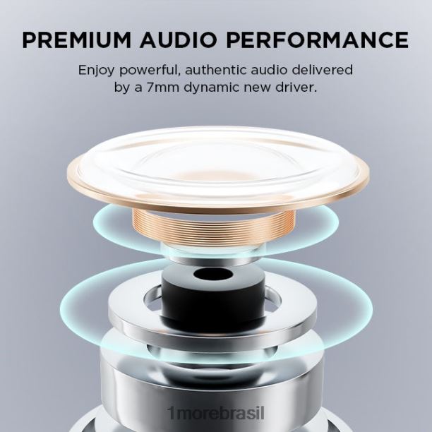 1MORE comfobuds mini fones de ouvido sem fio verdadeiros com cancelamento de ruído PRPTD10 mica branca fones de ouvido