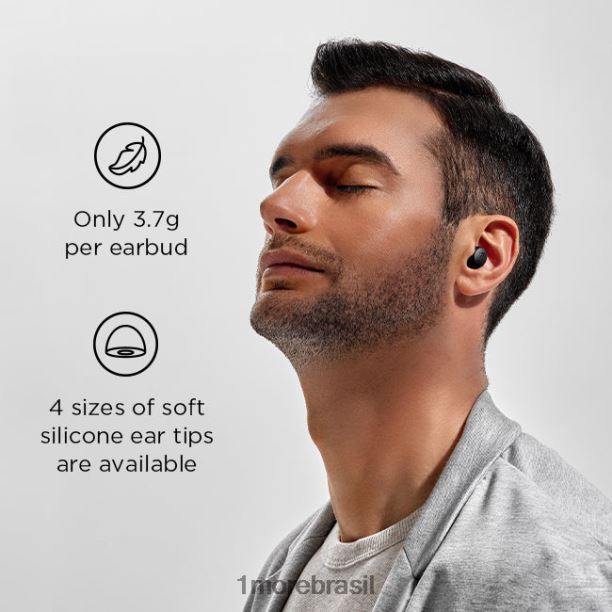 1MORE comfobuds mini fones de ouvido sem fio verdadeiros com cancelamento de ruído PRPTD11 cinábrio vermelho fones de ouvido