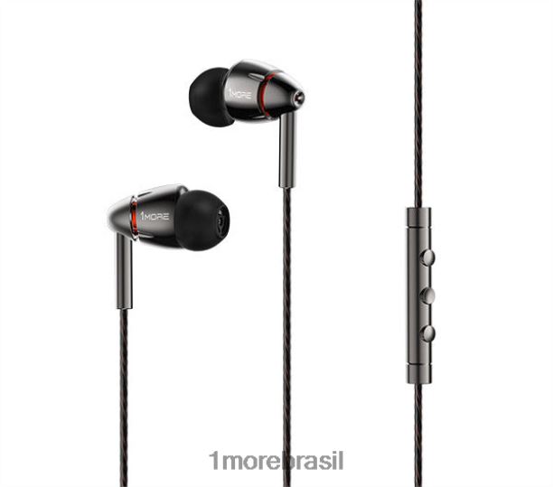 1MORE fones de ouvido intra-auriculares com driver quádruplo PRPTD23 cinza fones de ouvido