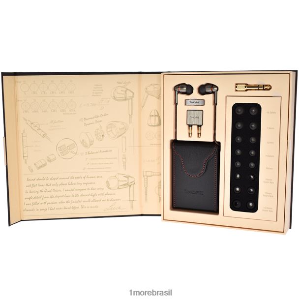 1MORE fones de ouvido intra-auriculares com driver quádruplo PRPTD23 cinza fones de ouvido