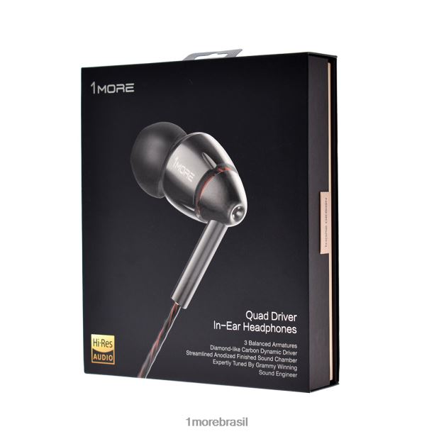 1MORE fones de ouvido intra-auriculares com driver quádruplo PRPTD23 cinza fones de ouvido