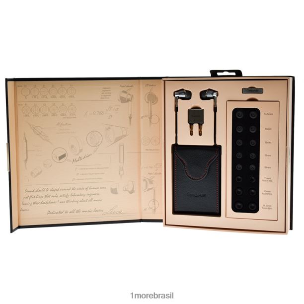 1MORE fones de ouvido intra-auriculares com driver triplo PRPTD22 prata fones de ouvido